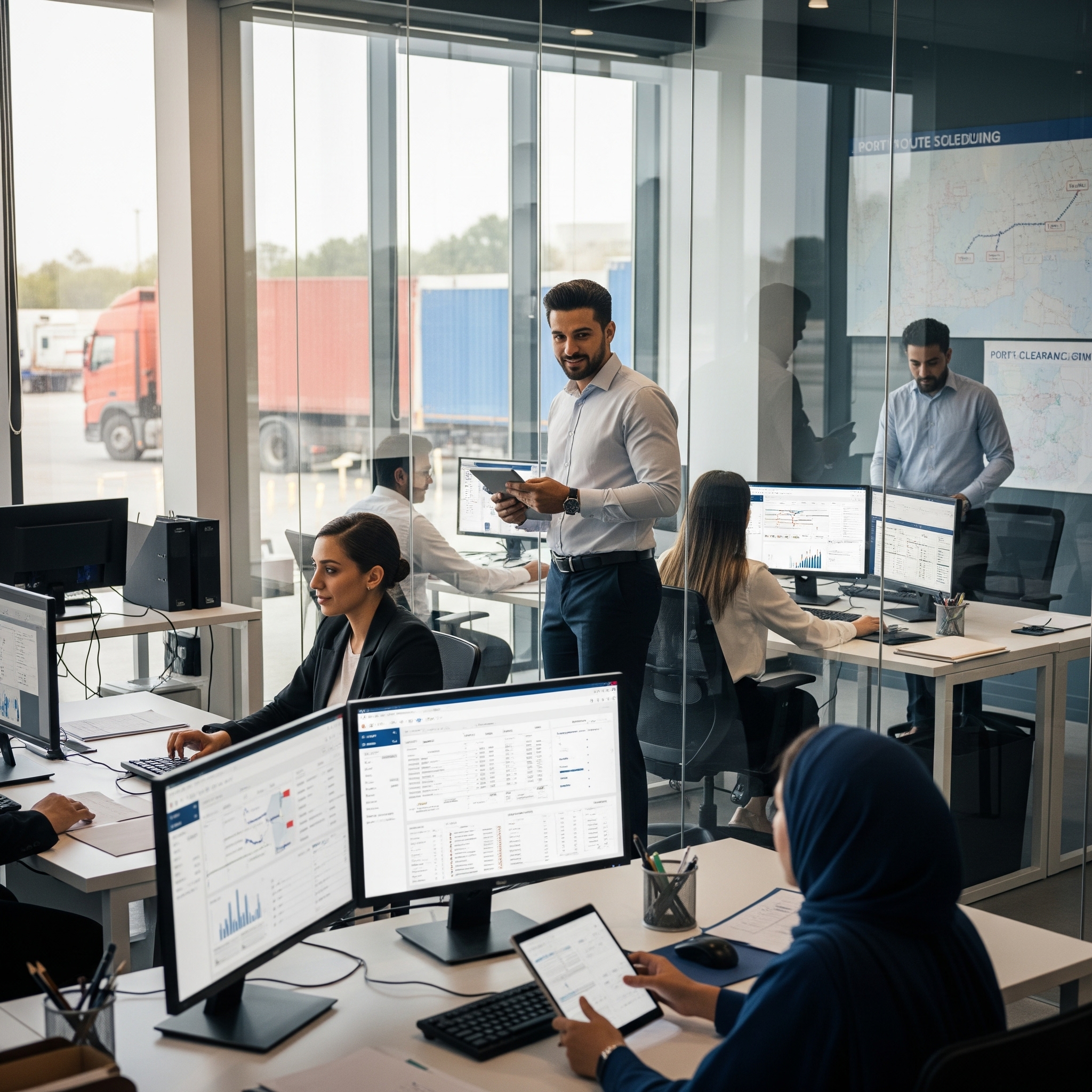 حل متكامل شحن الشركات مع منصة وجيه الرقمية، يدعم الشحنات واسعة النطاق والتنسيق المتقدم عبر مناطق متعددة.